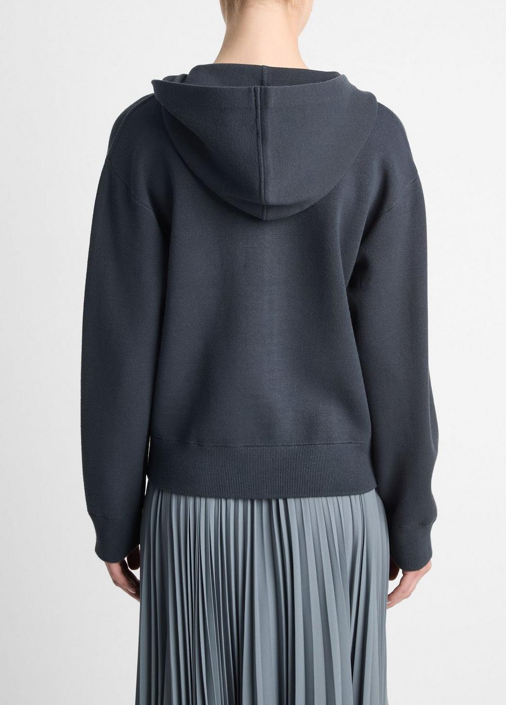 Womens Two-way Zip-Up Hoodie, Graphite, Size L Vince Product Image