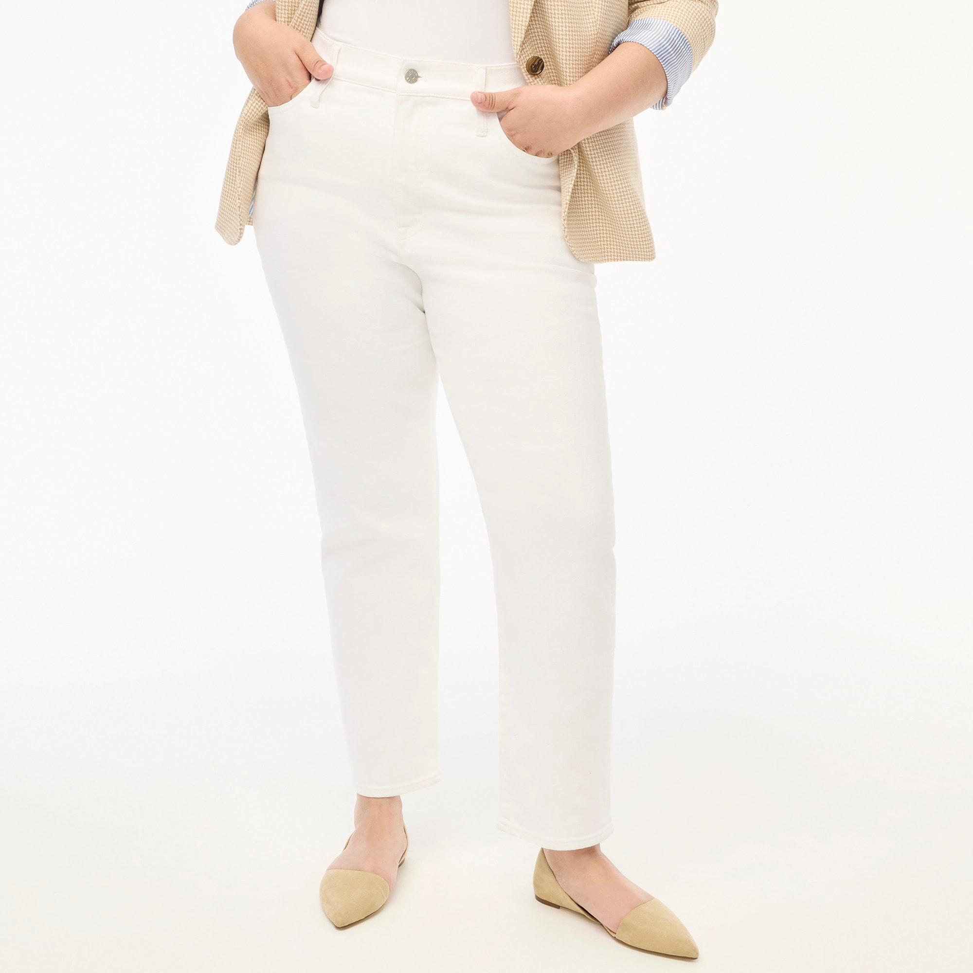 Essential straight white jean in all-day stretch Product Image