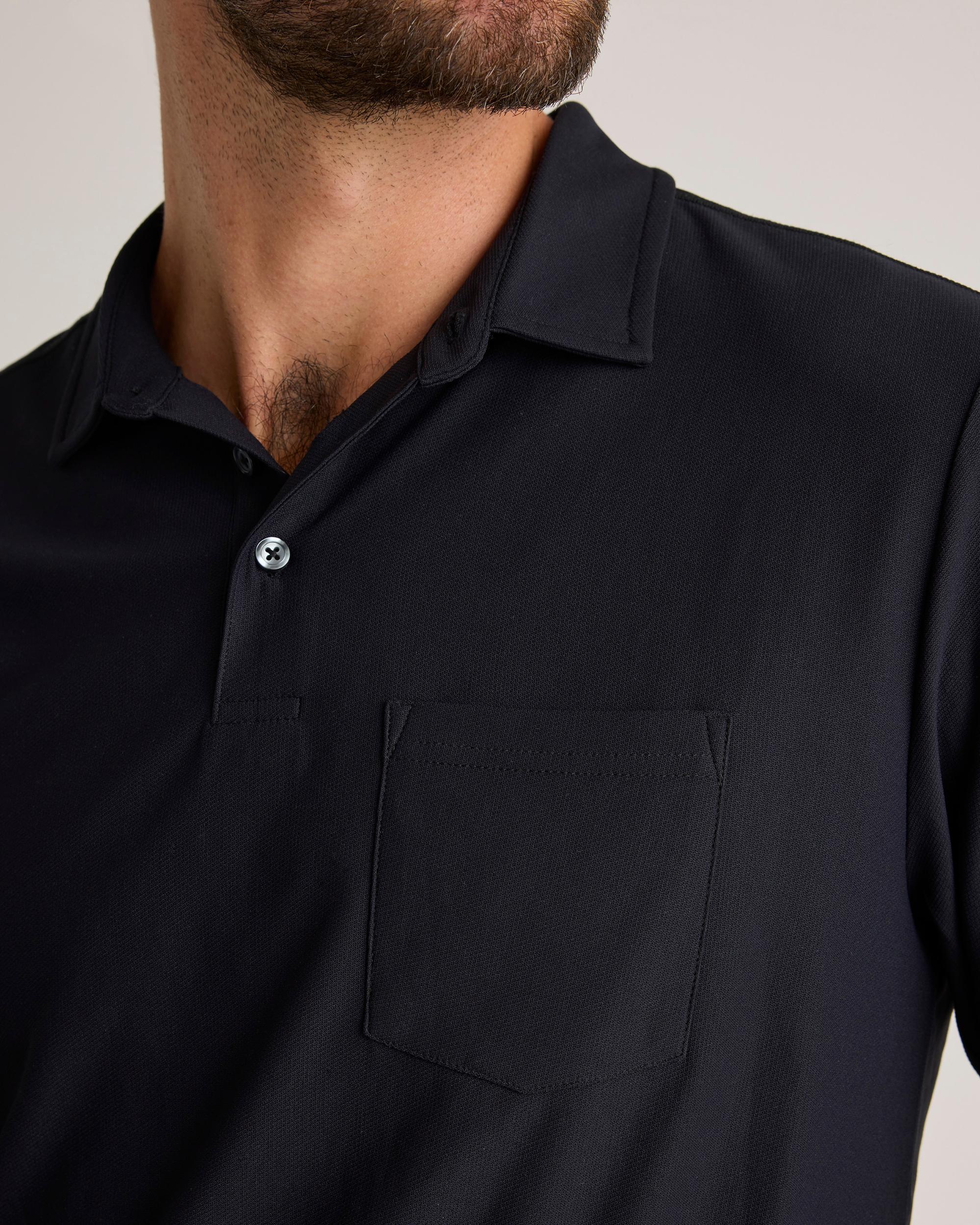 Quince | Men's ProPique Performance Long Sleeve Polo Recycled Polyester Product Image