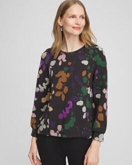 Zenergy® Floral Bungee Hem Long-sleeve Top Product Image