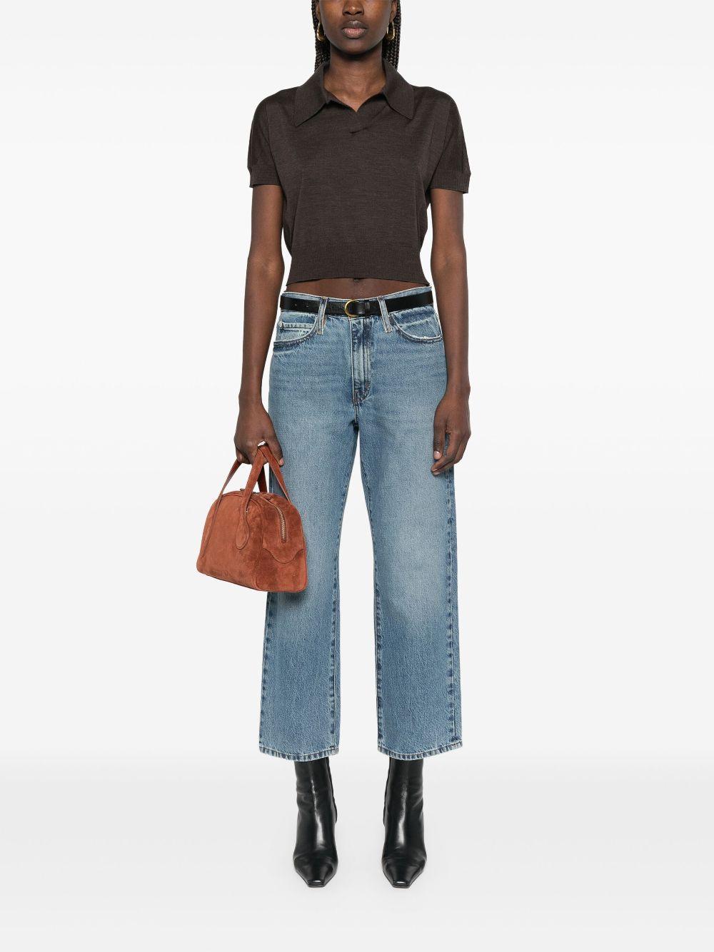 KHAITE Morgane Polo Top In Brown Product Image