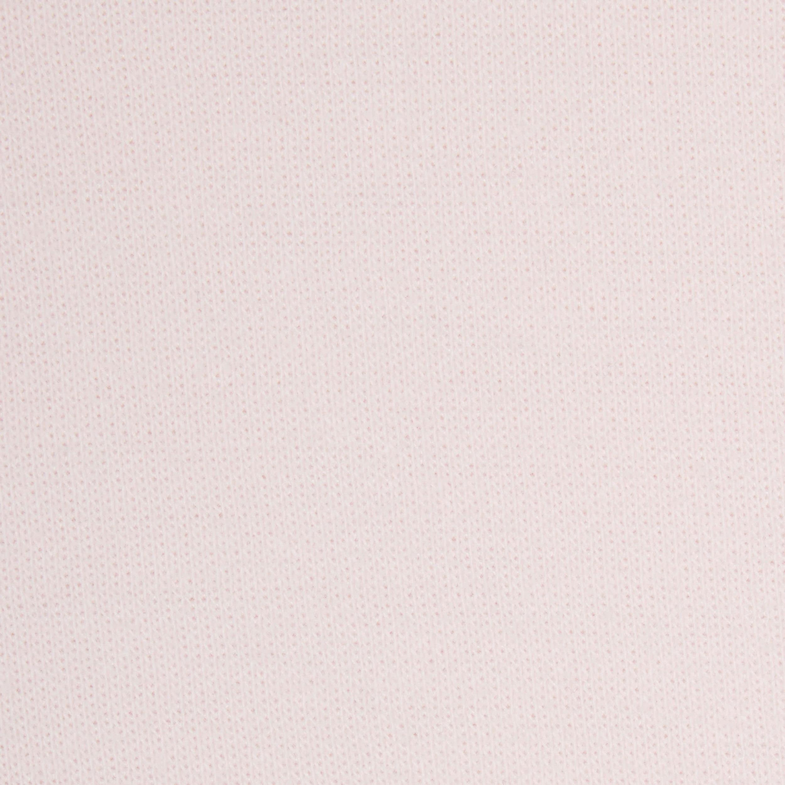 COTTON FLEECE SHRUNKEN ZIP UP HOODIE | BARELY PINK Product Image