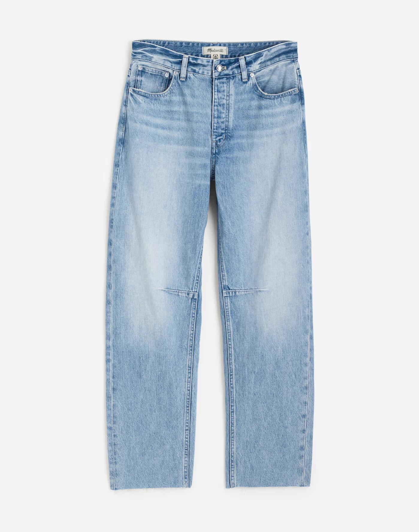 The Plus Darted Barrel-Leg Jean in Edmonson Wash: Raw Hem Edition Product Image