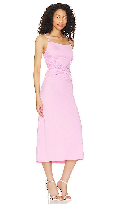 Women's ALEXIA ADMOR Crewneck Draped Midi Sheath Dress, Size: Small, Pink Product Image