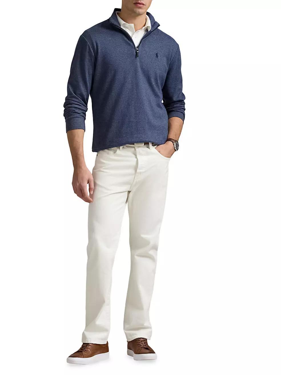 Double-Knit Jacquard Quarter-Zip Sweater Product Image