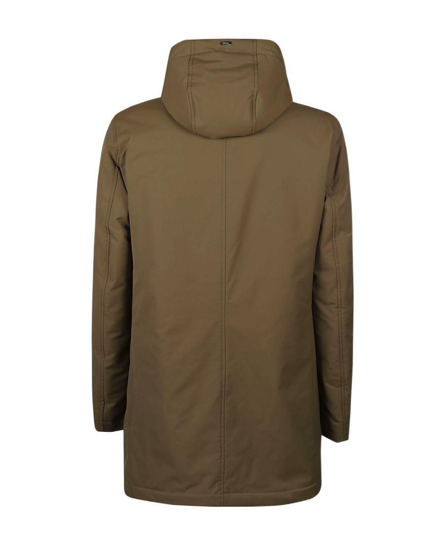 HERNO Long Sleeved Hooded Padded Parka In Green Product Image