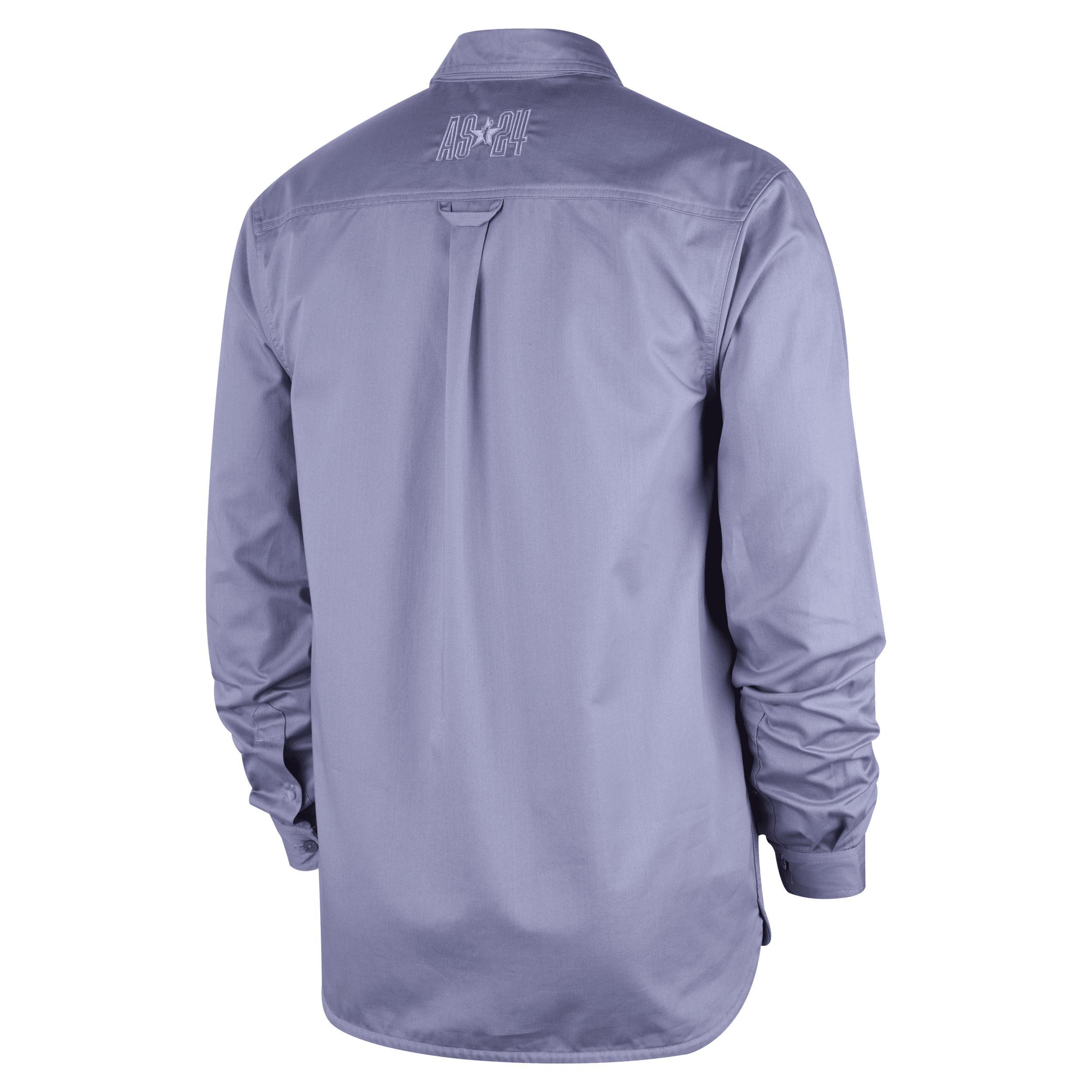 WNBA 2024 All-Star Weekend Men's Nike Woven Long-Sleeve Button-Up Shirt Product Image