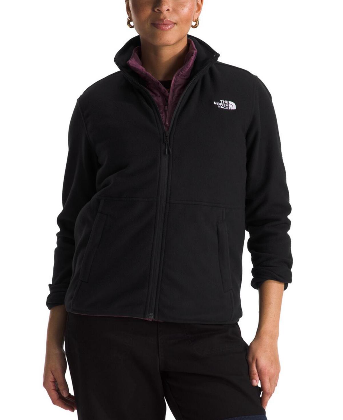 The North Face Womens Glacier Lightweight Fleece Stand Collar Long Sleeve Front Zip Jacket Product Image