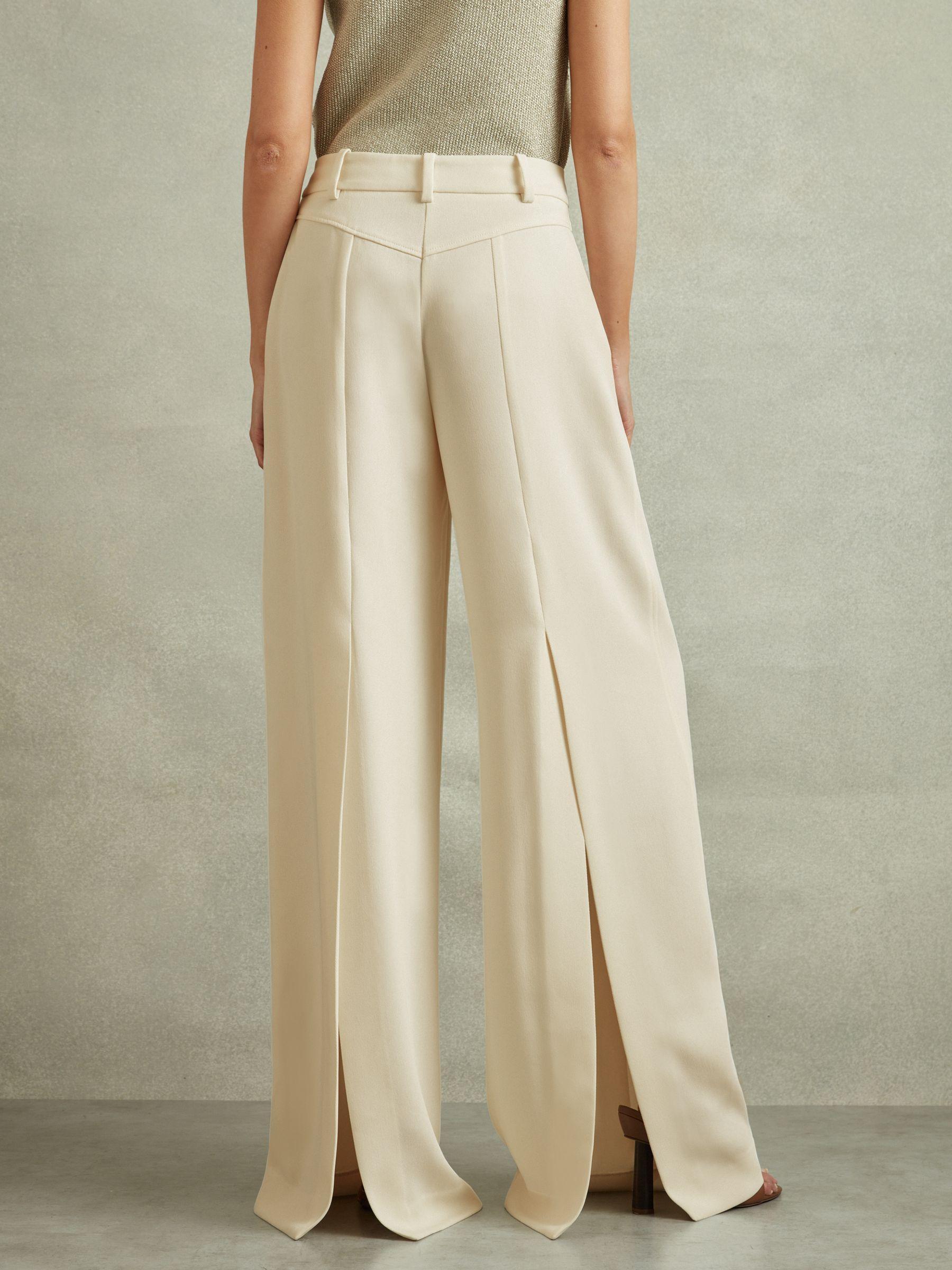 Petite Knitted Open-Collar Midi Dress in Neutral Product Image