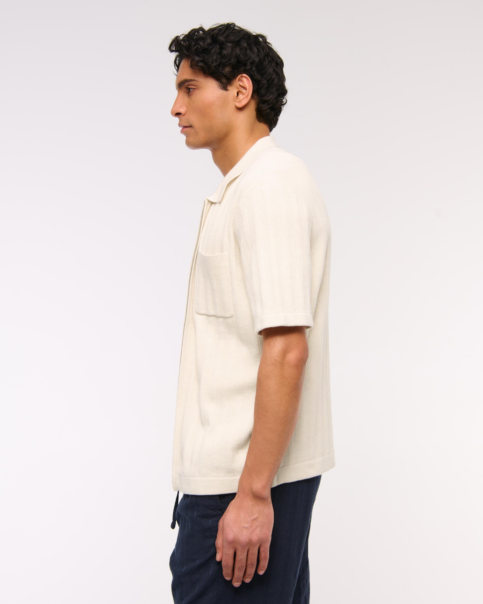 Full-Zip Sweater Polo Product Image