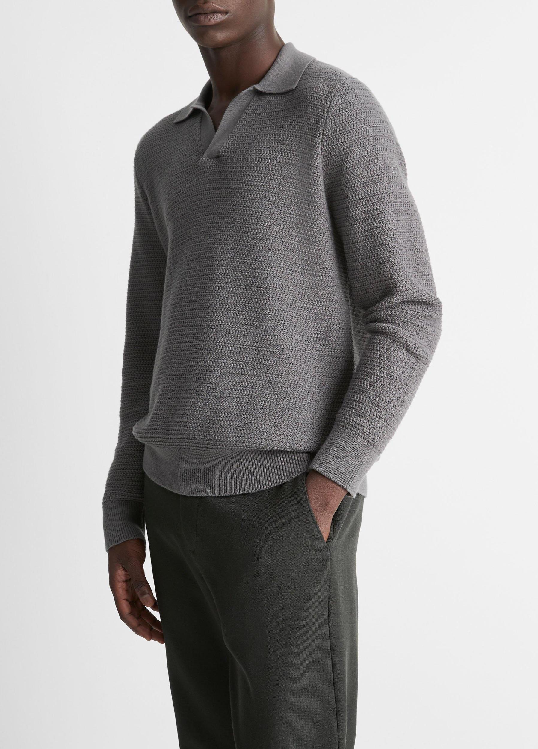 Mens Craftsman Rib Sweater with Johnny Collar Product Image