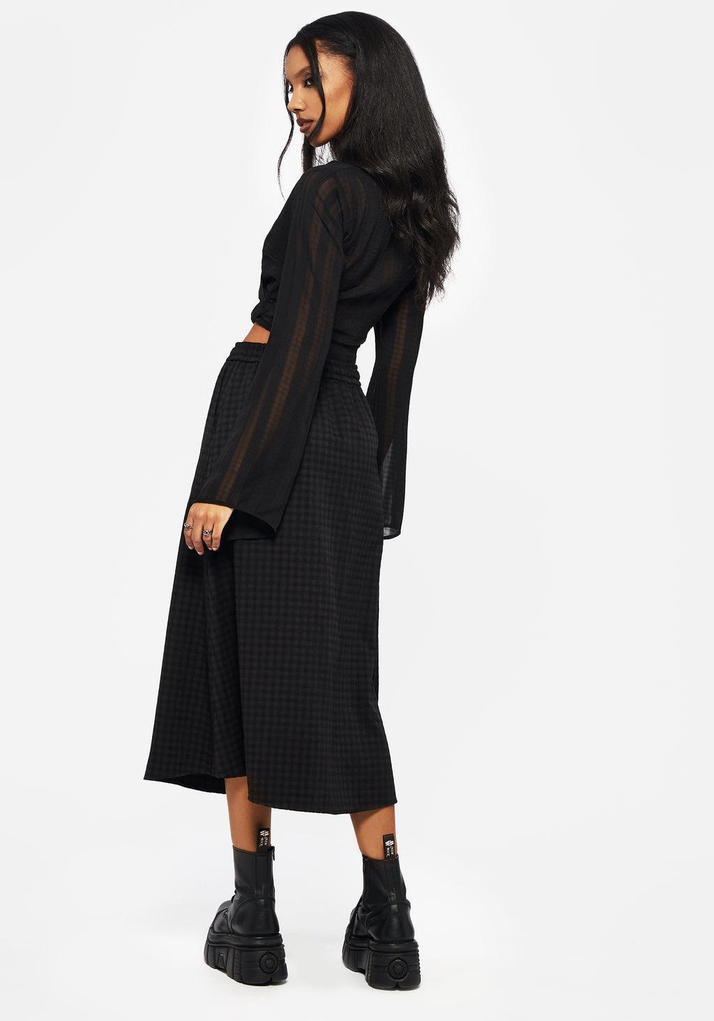 Ziggy Check Midi Skirt Product Image
