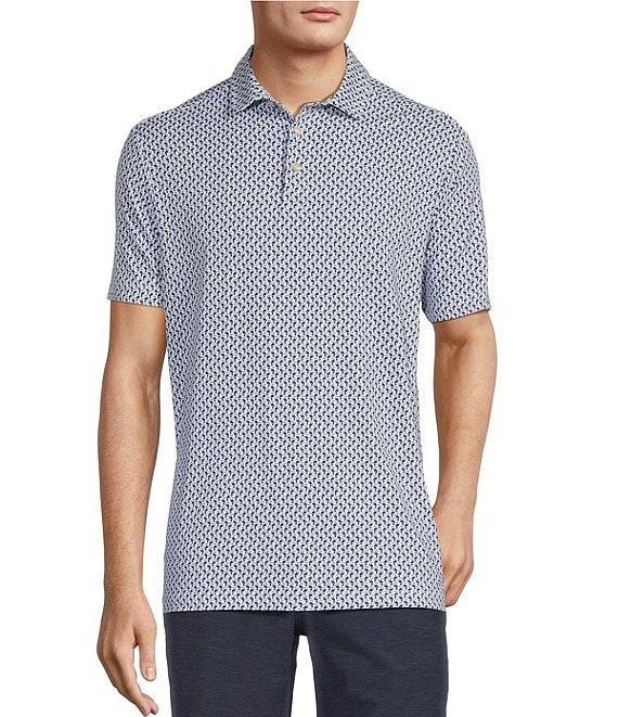 Caribbean Toucan Print Performance Stretch Short Sleeve Polo Shirt Product Image