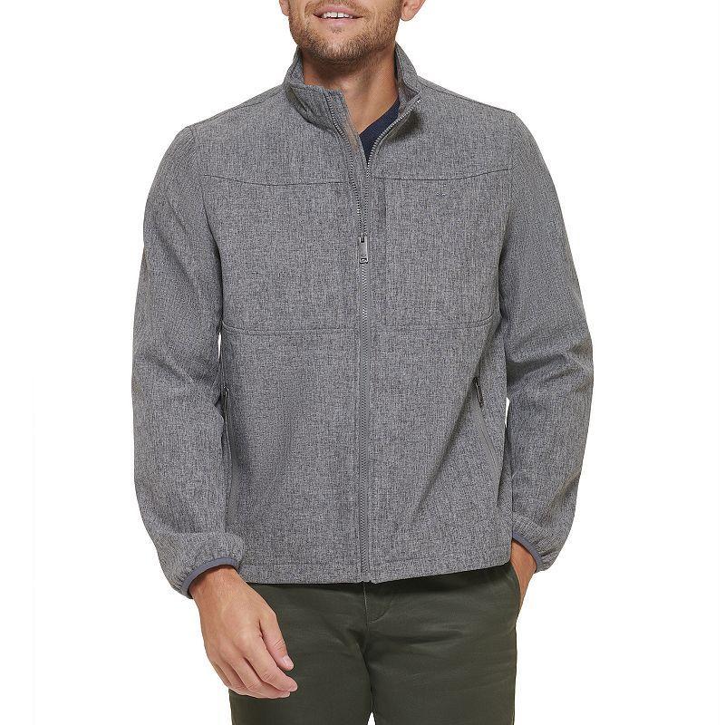 Men's Dockers Softshell Stand Collar Jacket, Size: XS, Black Product Image