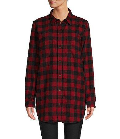 L.L.Bean Scotch Plaid Flannel Tunic (Rob Roy) Women's Clothing Product Image