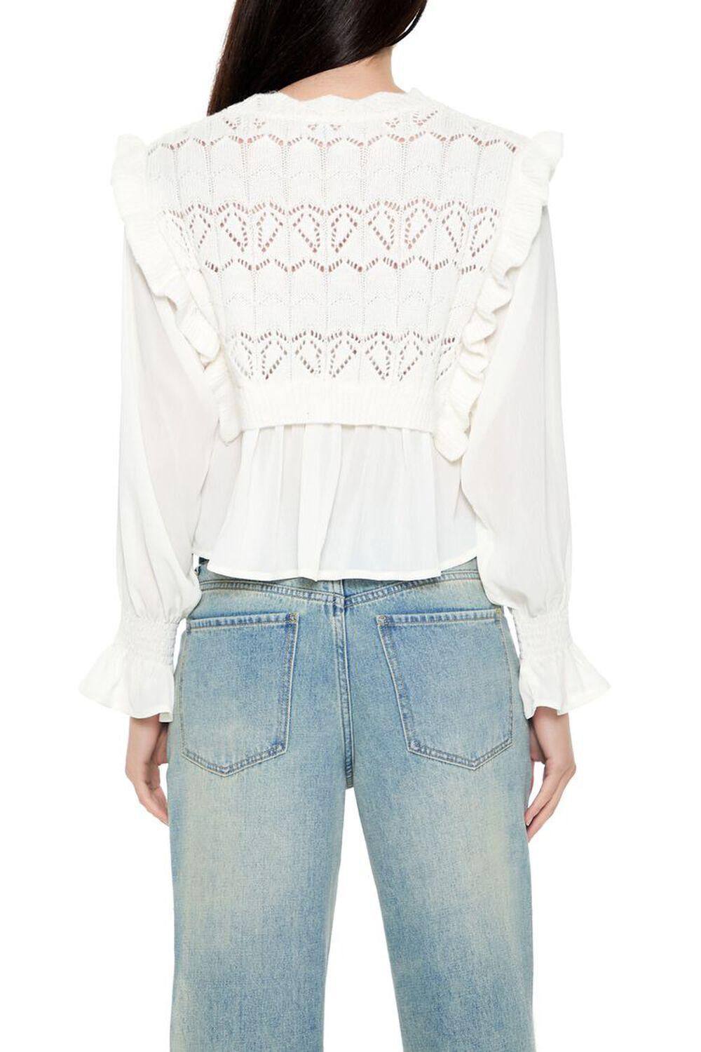 Scalloped Sweater-Knit Combo Top | Forever 21 Product Image