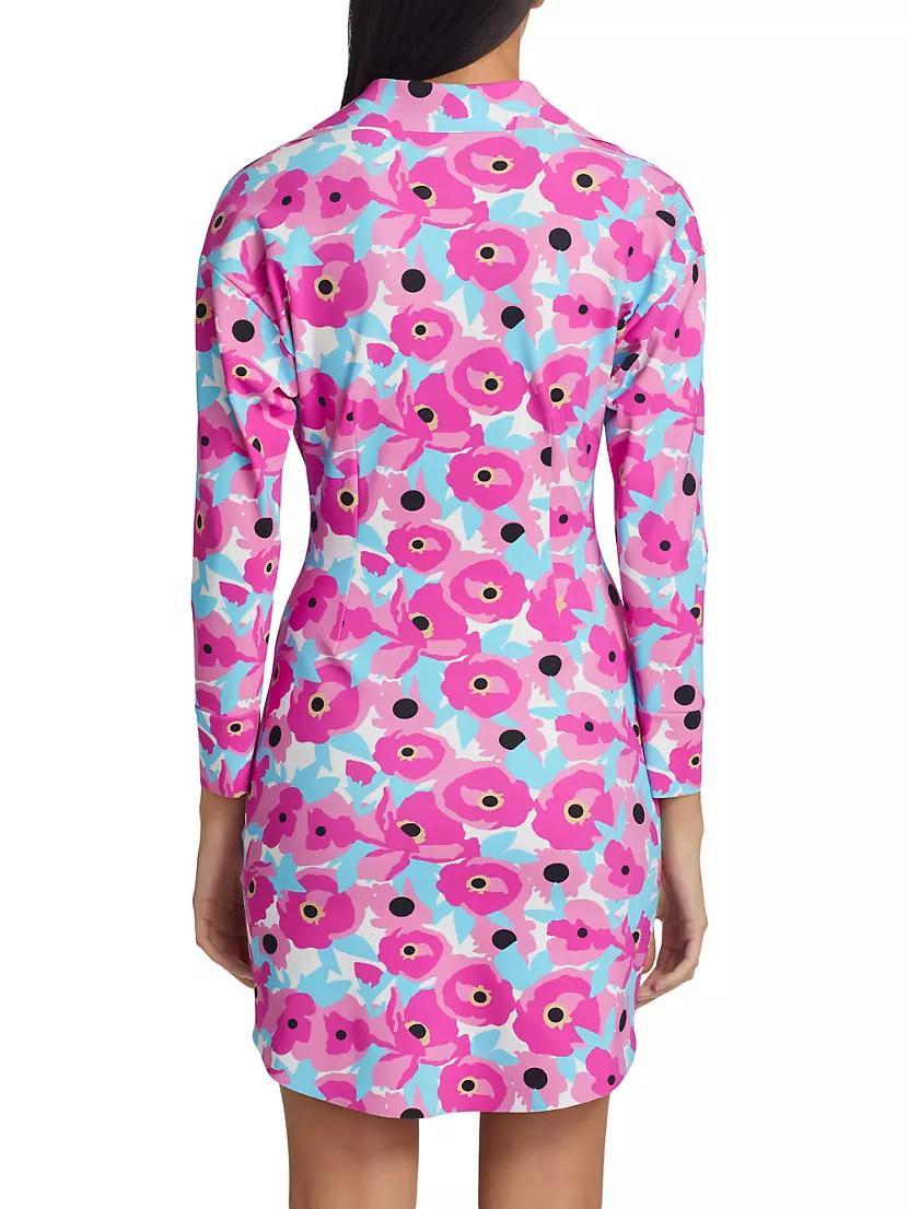 Maixut Floral Jersey Minidress Product Image