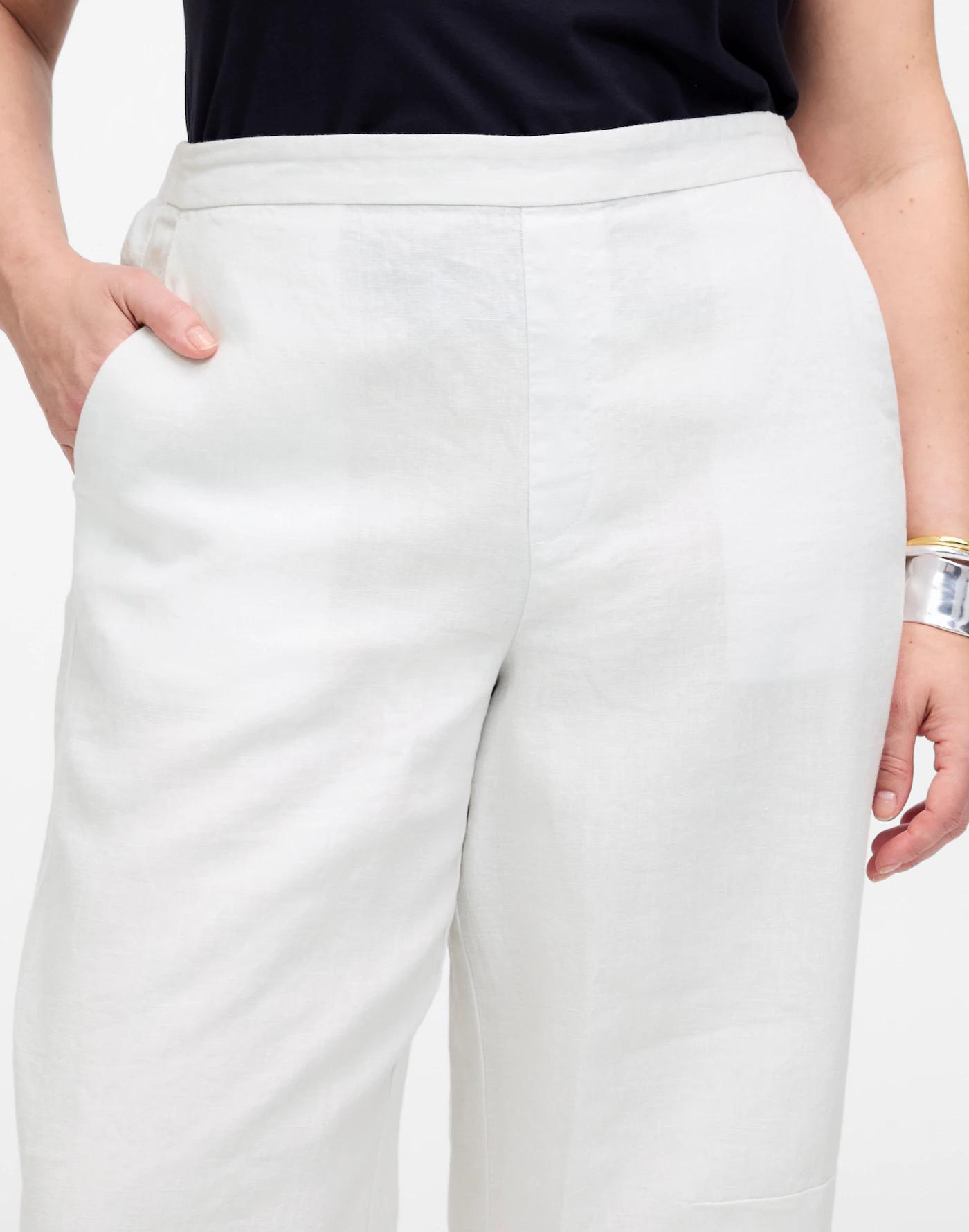 Pull-On Barrel Pants in 100% Linen Product Image
