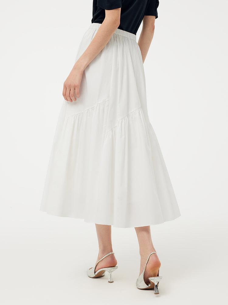 100% Cotton A-Line Elastic Waist Women Skirt Product Image