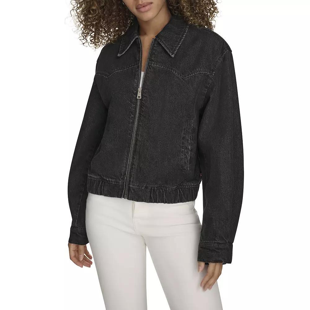 Womens Levis Denim Western Bomber Jacket Product Image