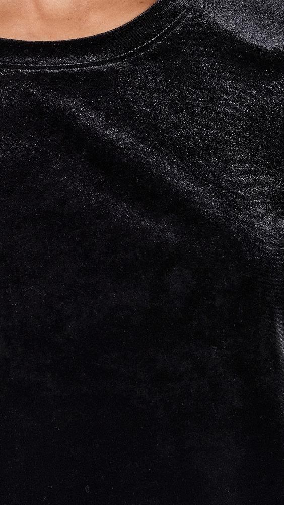 L'AGENCE Donna Velvet Crop Crew Neck Tee | Shopbop Product Image