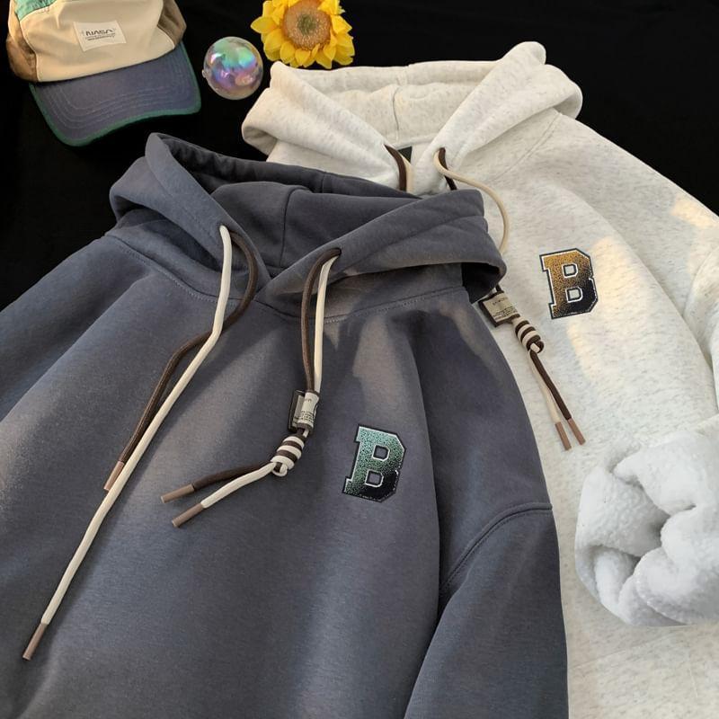 Lettering Loose Fit Hoodie Product Image