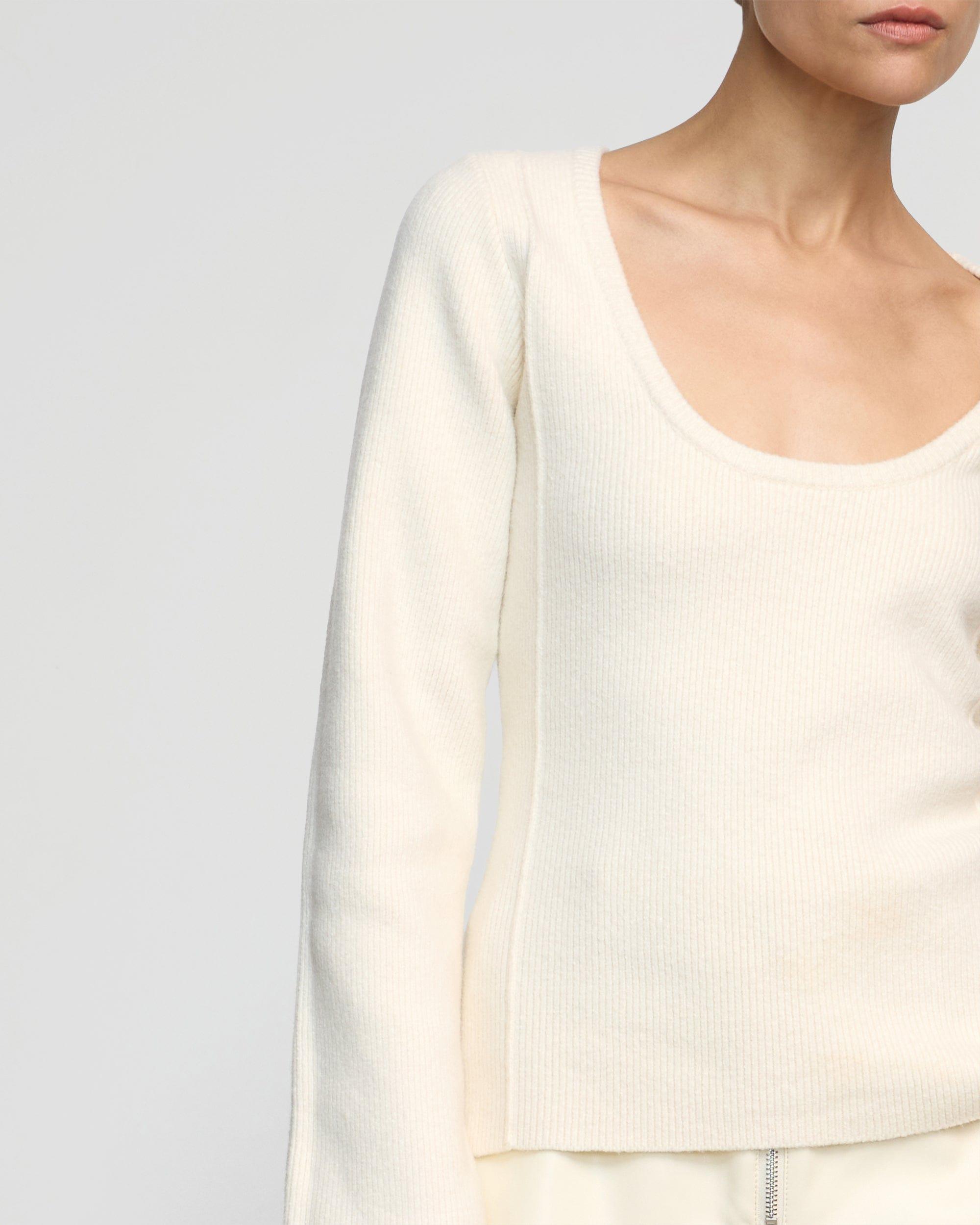 Camilla Seam-Detail Scoop-Neck Sweater Product Image