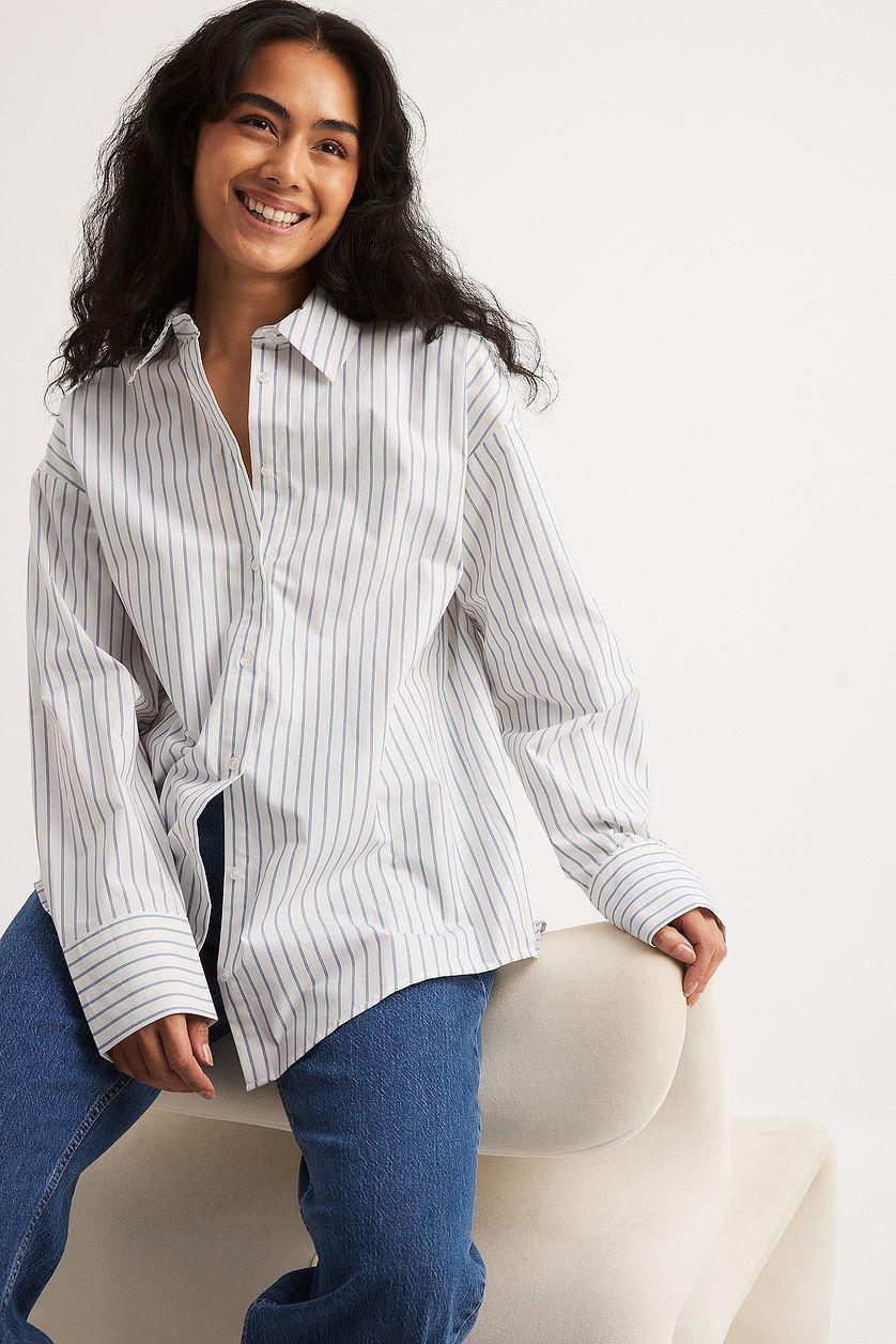 Oversized Long Sleeve Cotton Shirt Product Image