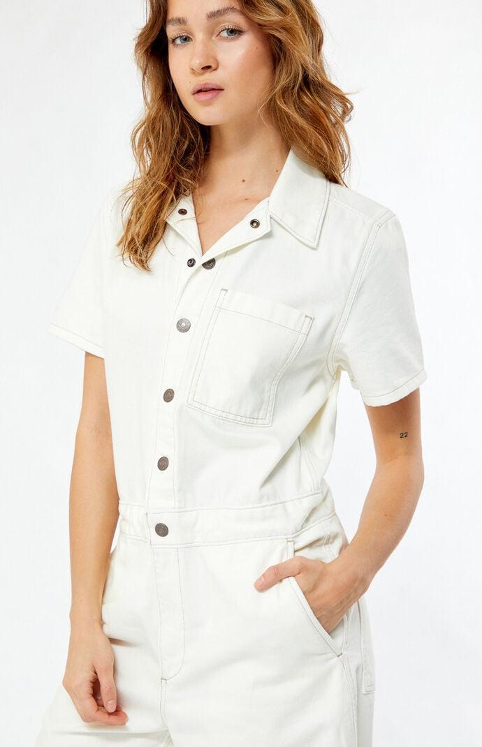 Levi's(r) Womens Short Sleeve Heritage Jumpsuit (Serenity Now) Women's Jumpsuit & Rompers One Piece Product Image