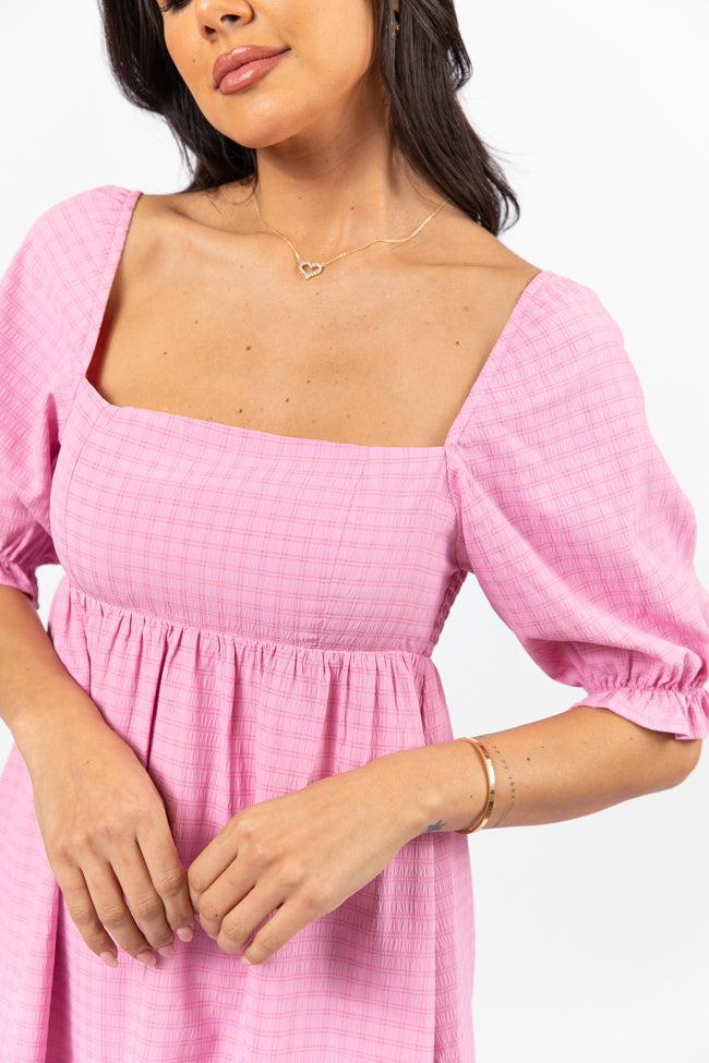 All My Days Pink Square Neck Printed Mini Dress FINAL SALE Product Image