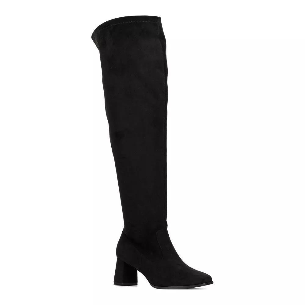 Fashion to Figure Natalia Women's Extra Wide Calf Knee-High Boots, Size: 9 Wide, Black Product Image