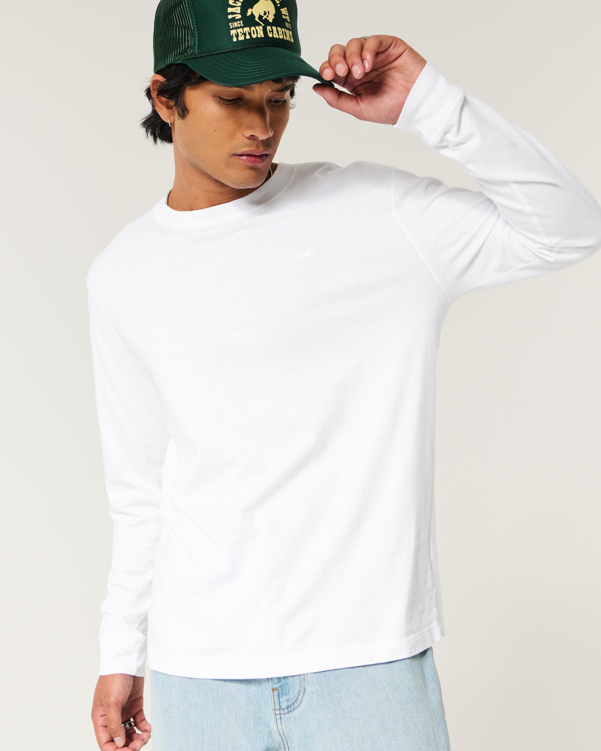 Long-Sleeve Cotton Crew T-Shirt Product Image