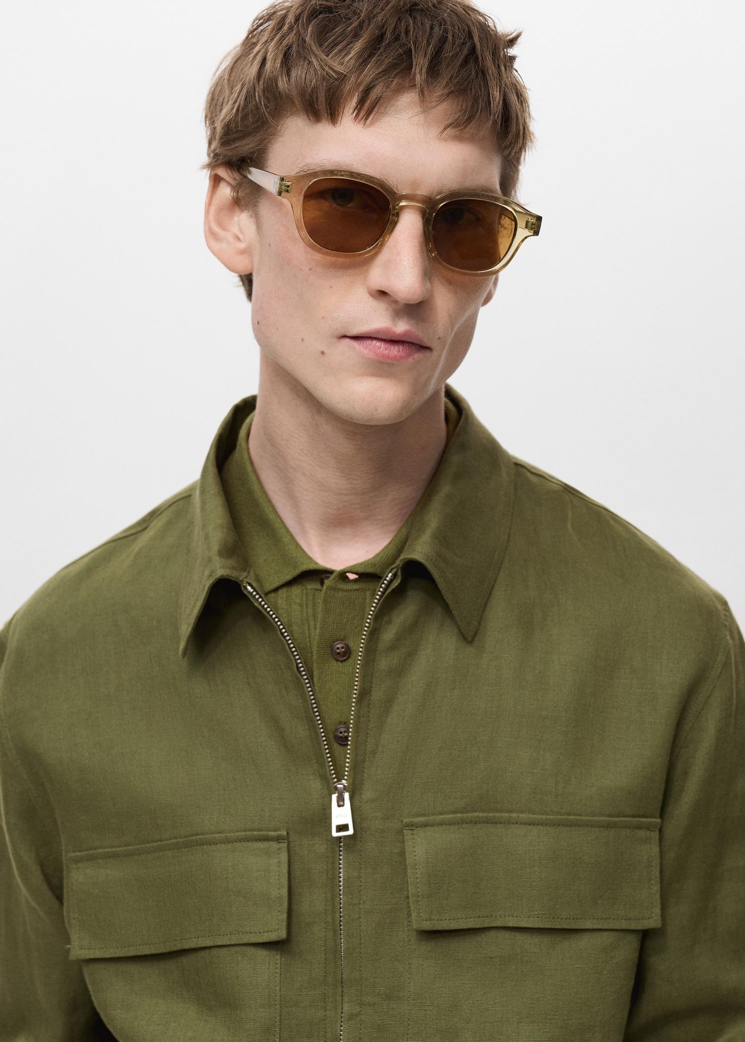 100% linen jacket with pockets - Men | MANGO USA Product Image