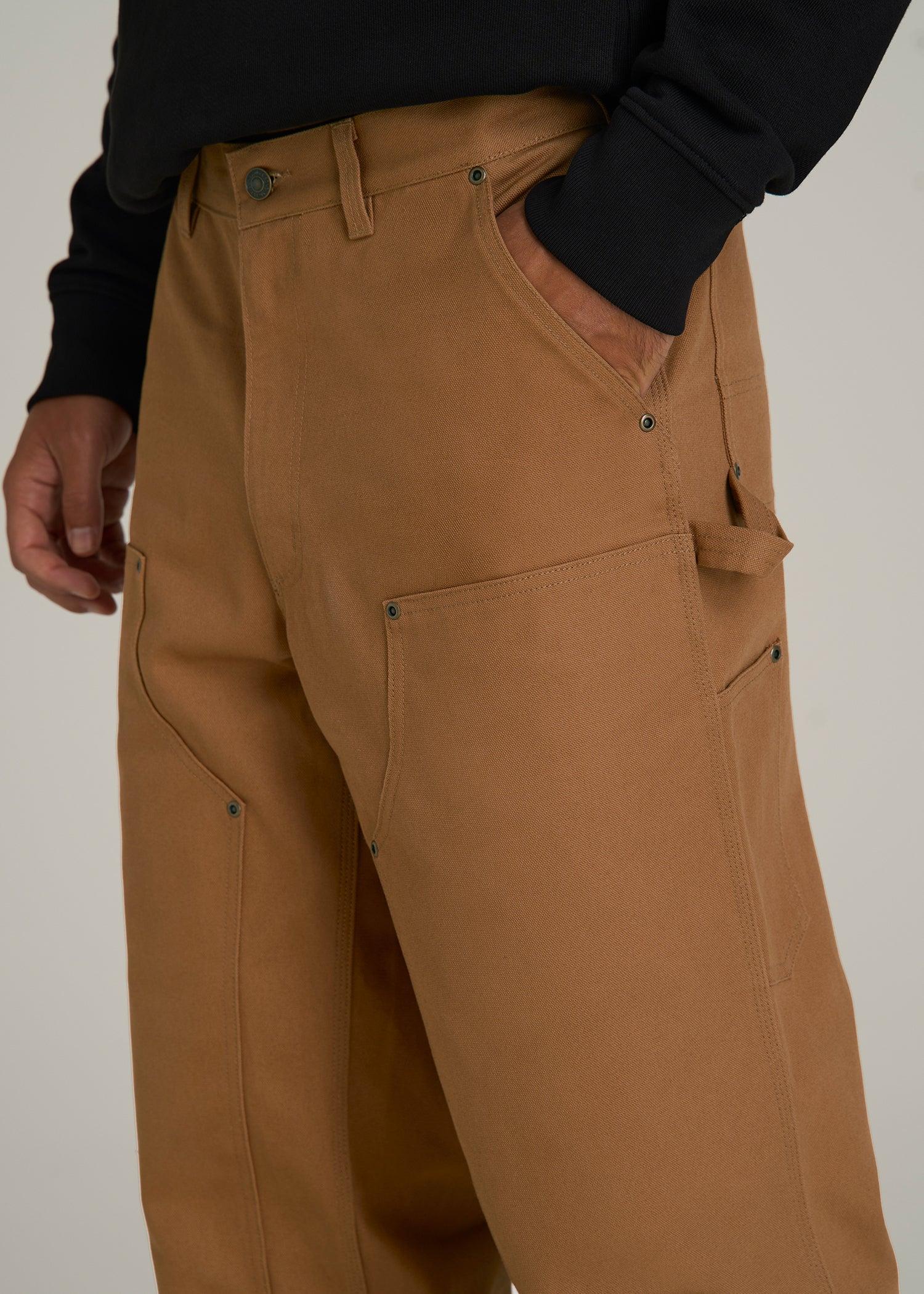 LJ&S Double Front Utility Work Pants for Tall Men in Vintage Tan Male Product Image