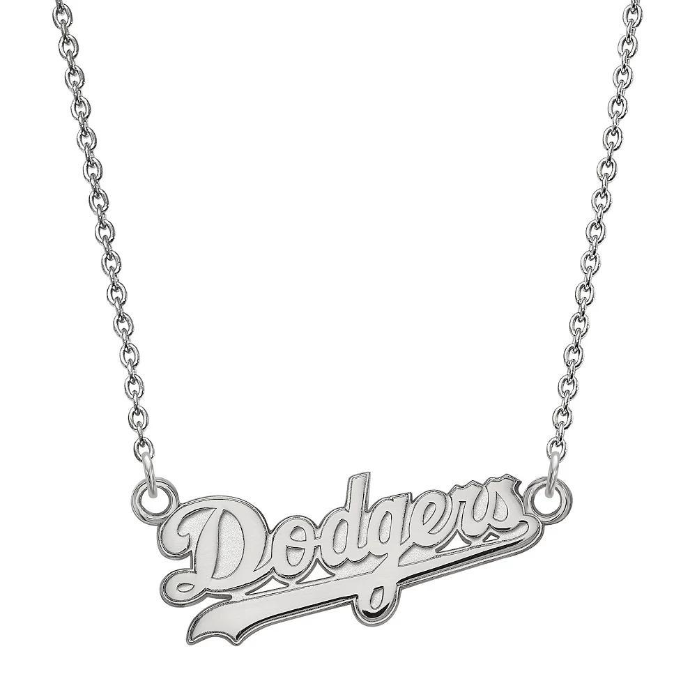 LogoArt Sterling Silver 14k Gold-Plated Los Angeles Dodgers Small Pendant Necklace, Women's, Size: 10MM Product Image