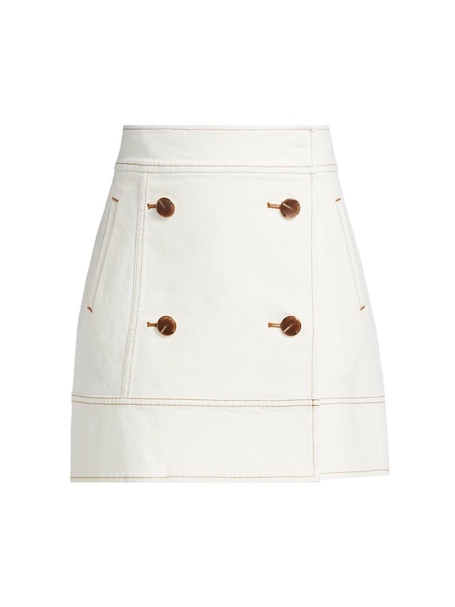 Womens Court Denim Miniskirt Product Image