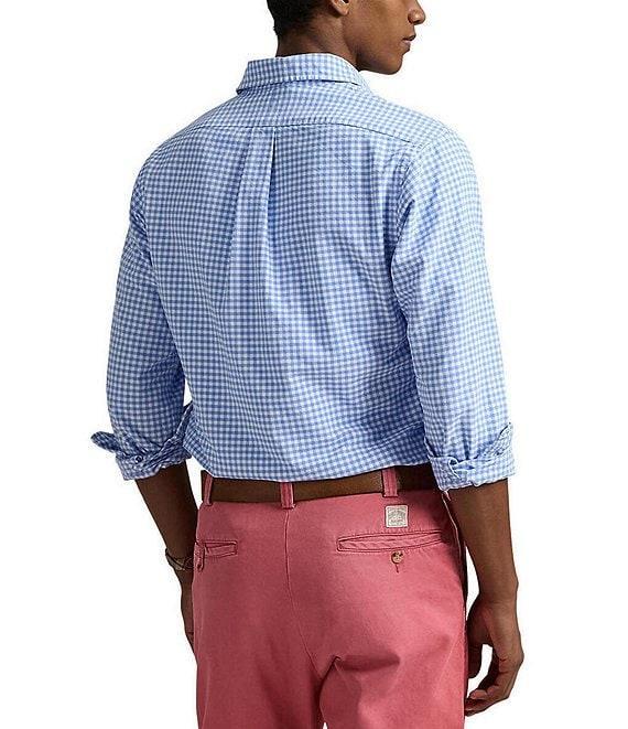 Polo Ralph Lauren Classic Fit Gingham Oxford Long Sleeve Plaid Shirt Product Image
