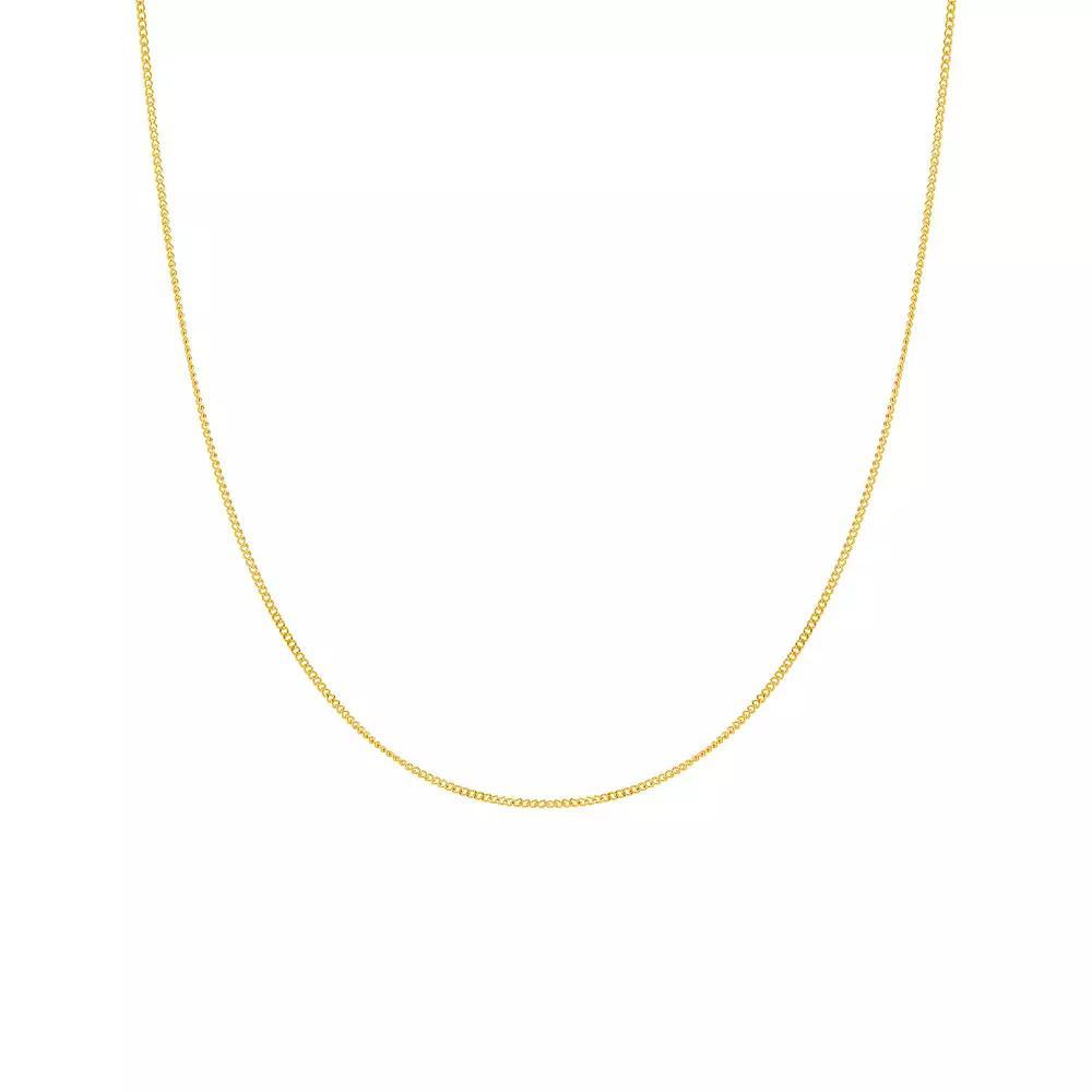 PRIMROSE 14k Gold Baby Curb Chain Necklace, Women's, Size: 24", Yellow Gold Tone Product Image
