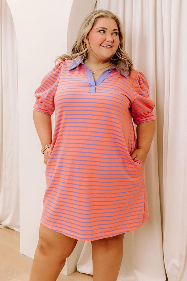 Sunny Pier Stripe Mini Dress Curves Product Image