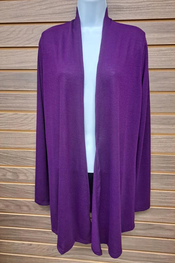 Solid Cardigan Open Front Product Image