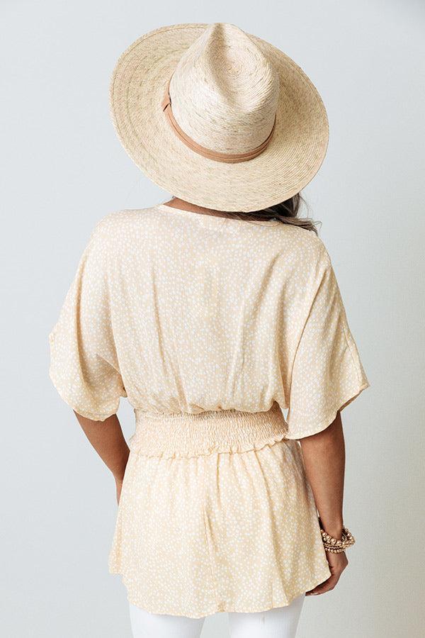 Tulip Twirls Babydoll Top In Primrose Yellow Product Image