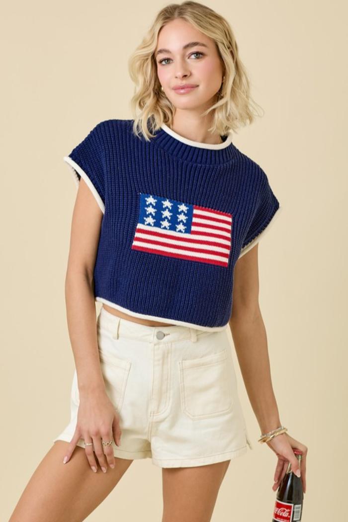 SS Boxy Patriotic Top Product Image