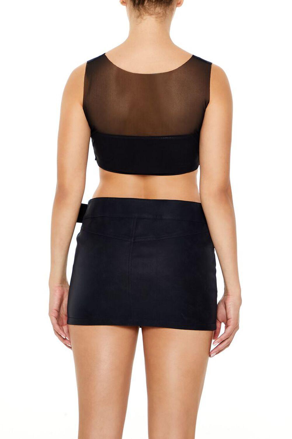 Mesh Faux Gem Crop Top | Forever 21 Product Image