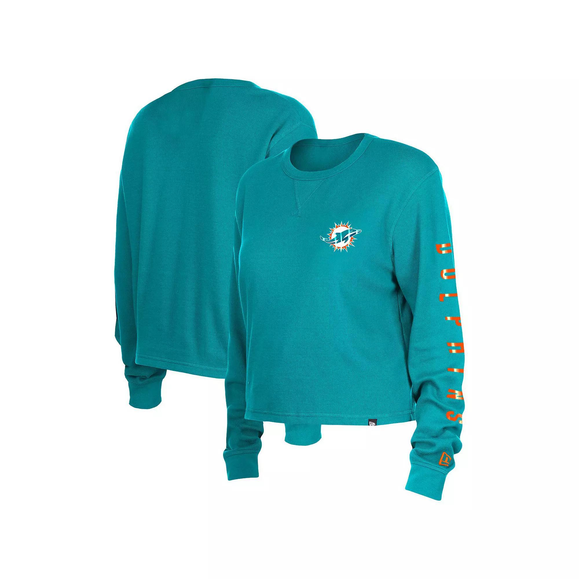 Women's New Era  Cardinal Arizona Cardinals Thermal Crop Long Sleeve T-Shirt, Size: Medium, Red Product Image