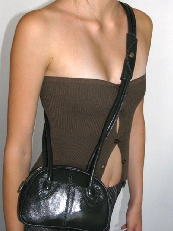 Solid Color Cardigan Bandeau Tops Product Image