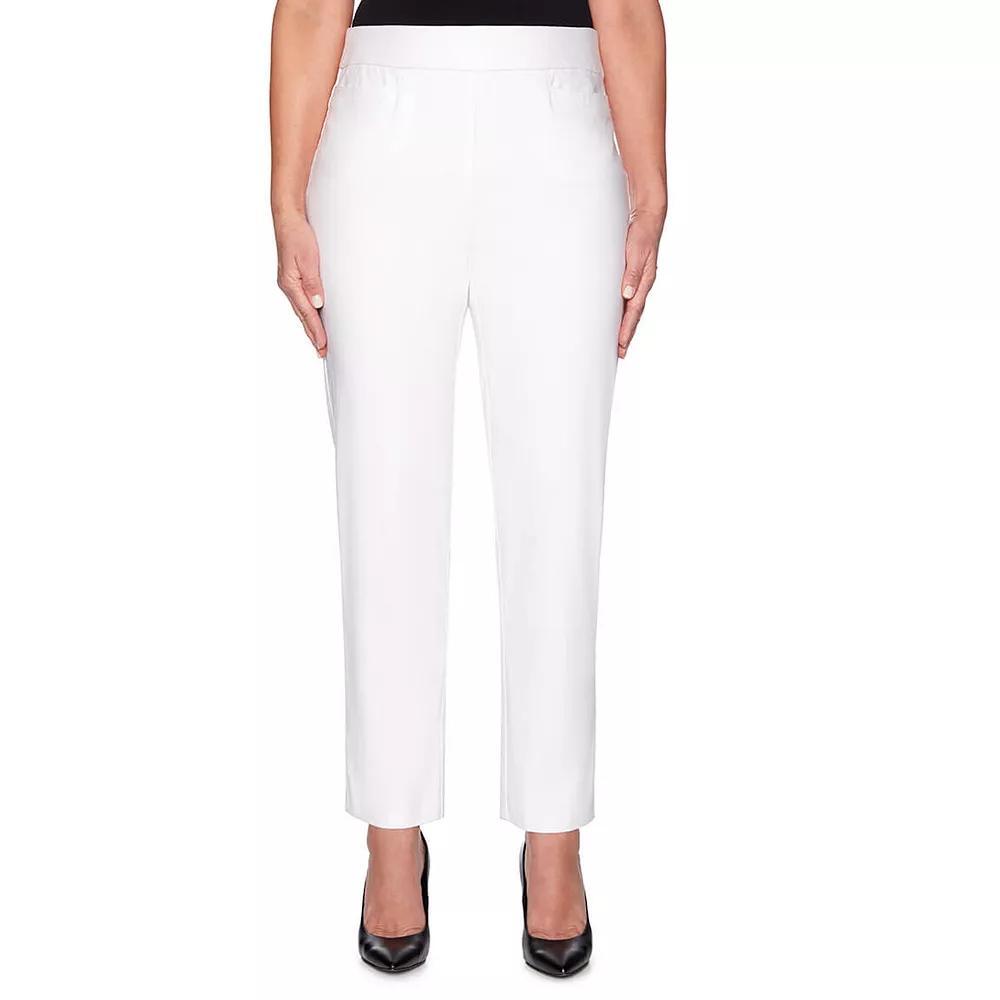 Plus Size Alfred Dunner Allure Pull On Ankle Pants, Women's, Size: 22 W, White Product Image