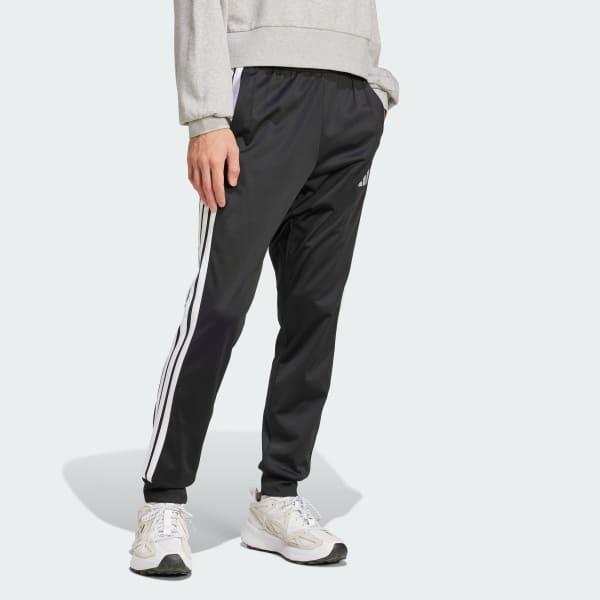 Men's adidas 3-Stripes Tricot Tapered Track Pants, Size: Small, Black Product Image