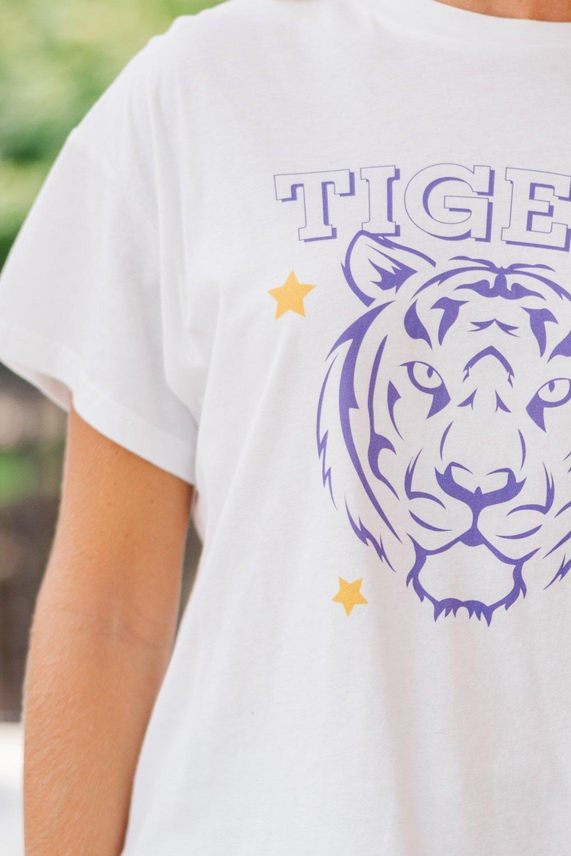 Go Tigers White Graphic Tee Female Product Image
