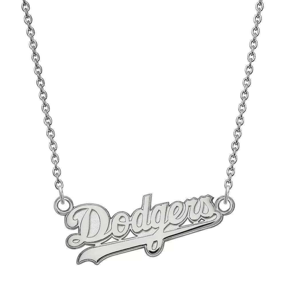 LogoArt Sterling Silver 14k Gold-Plated Los Angeles Dodgers Small Pendant Necklace, Women's, Size: 10MM Product Image