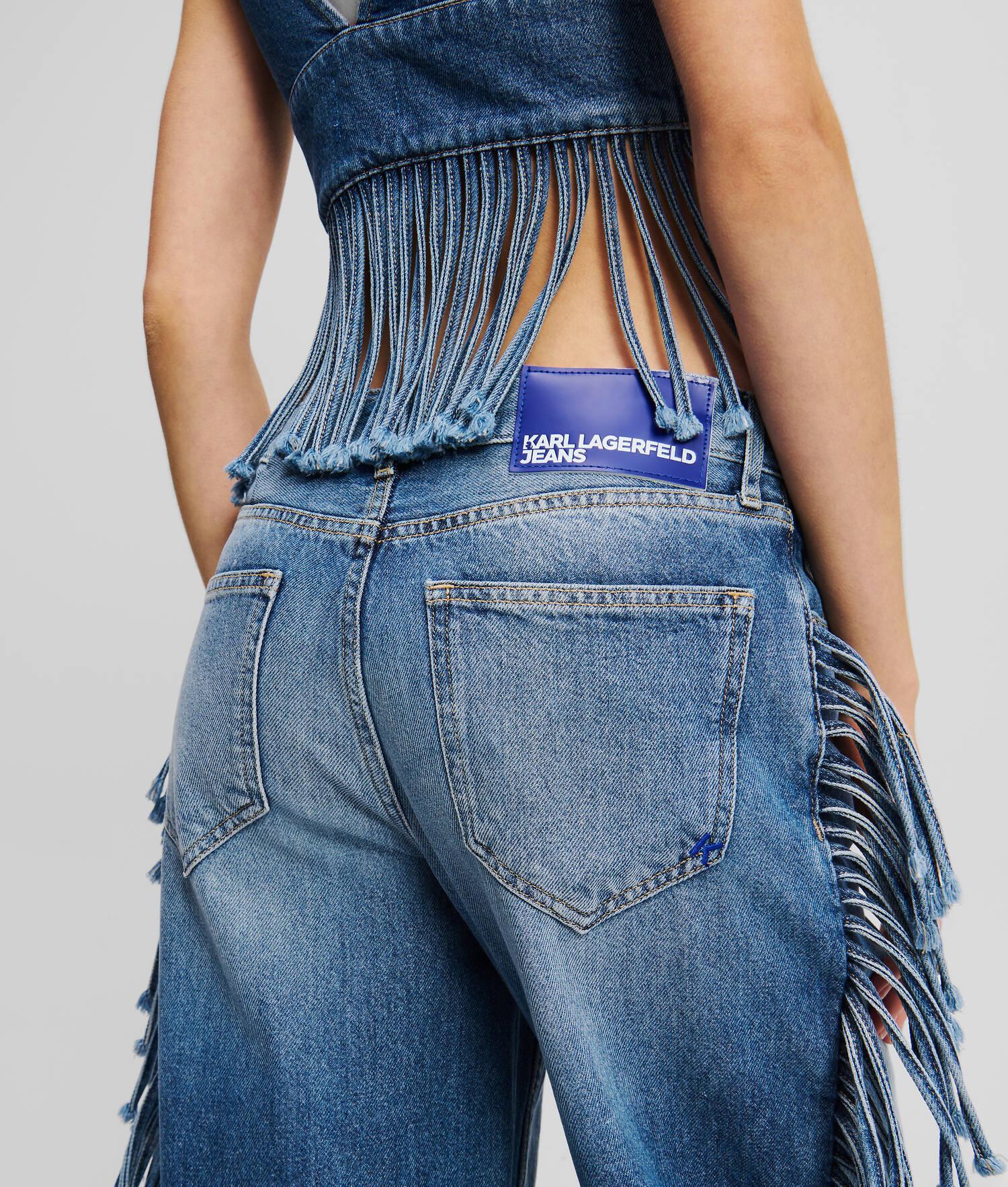 FRINGED RELAXED JEANS Product Image